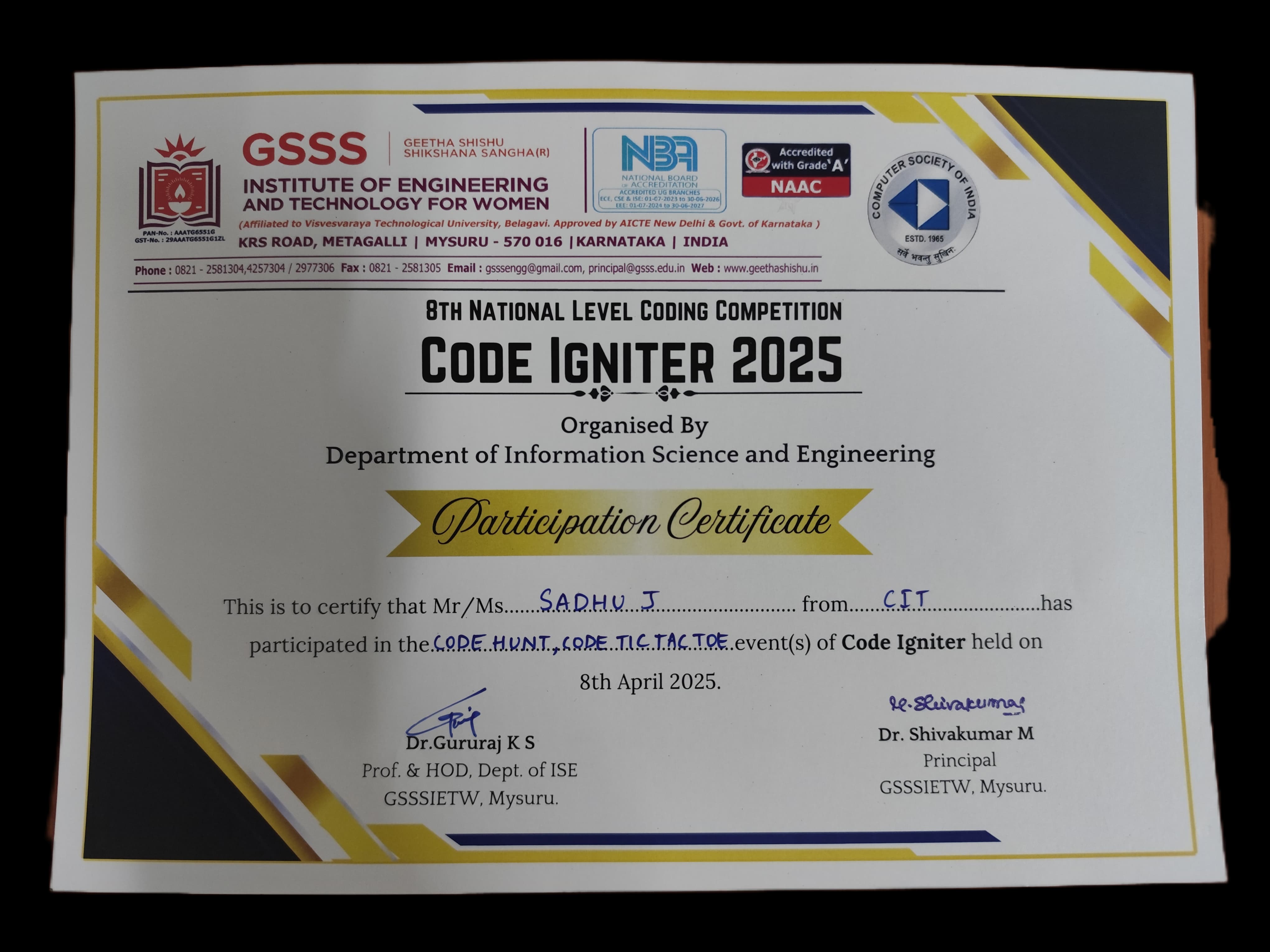 CODE IGNITER 2025
