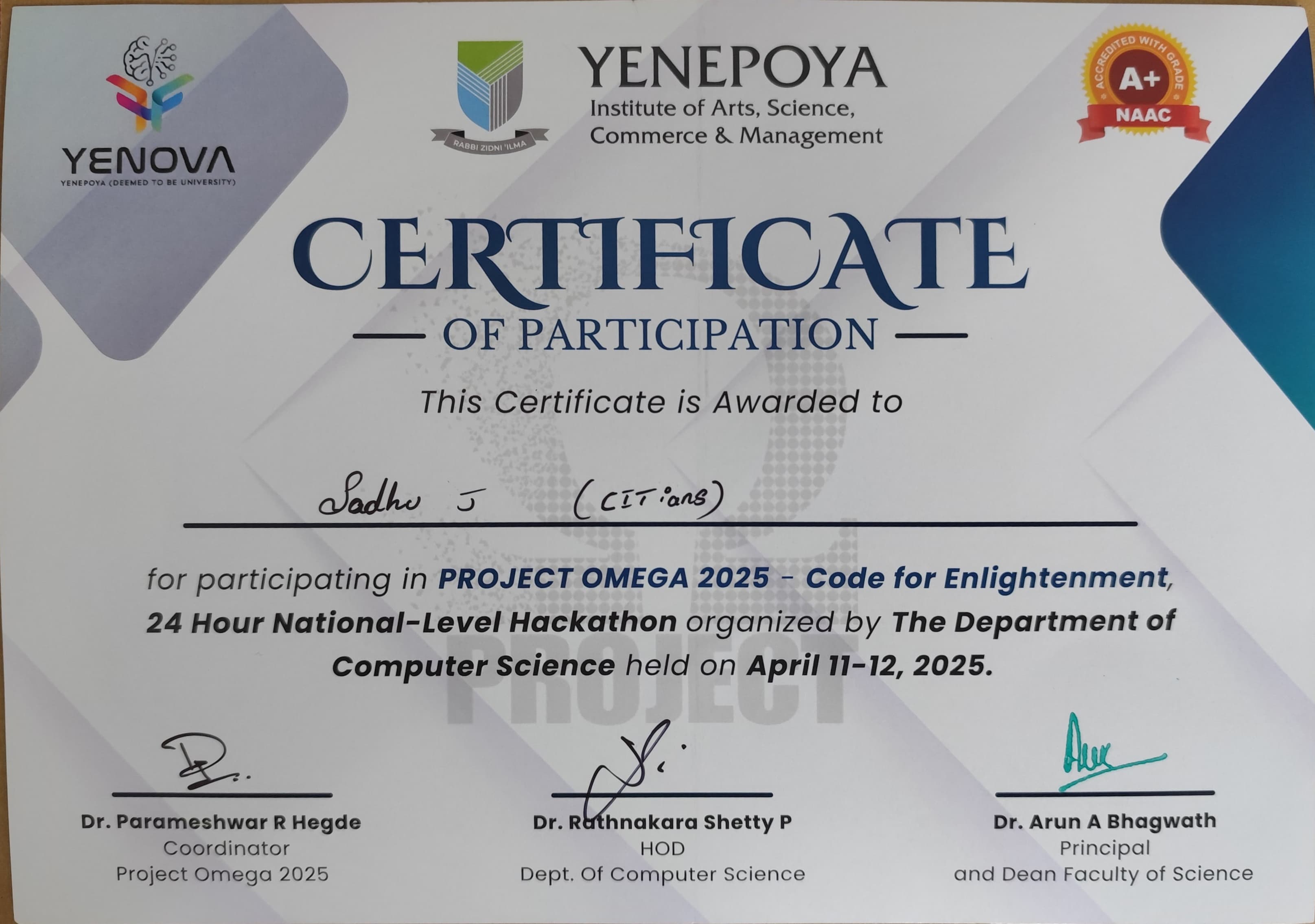 Project OMEGA 2025 Hackathon